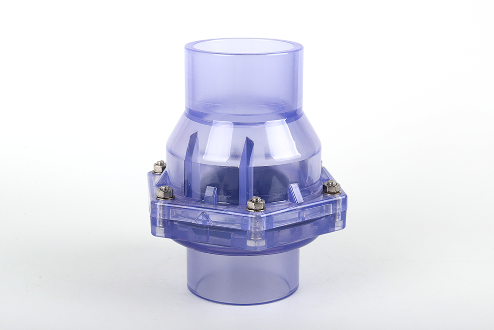 三角镇透明翻板式止回阀